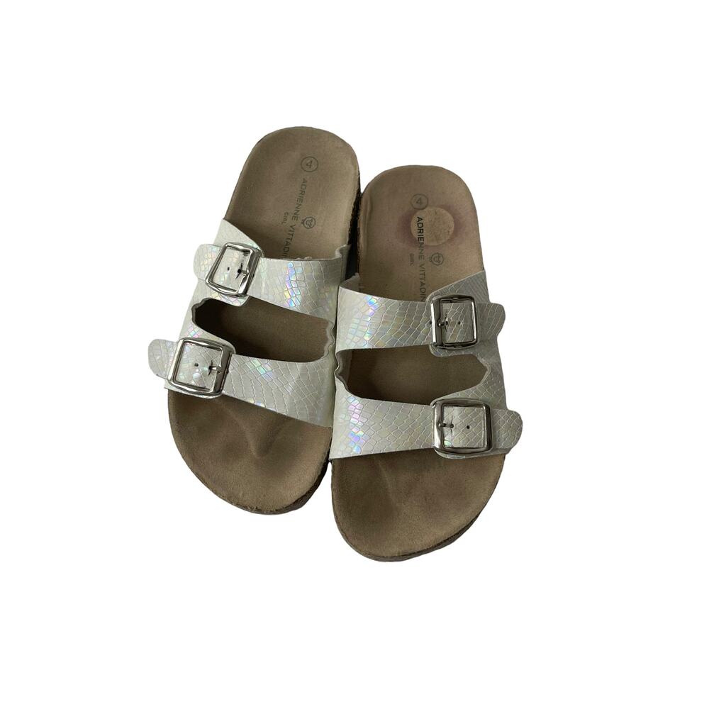 Adrienne Vittadini Girls Size 4 Buckle Sandals Bambini Slides